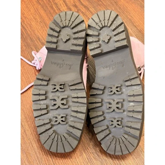 Sam Edelman Women's Lue Lace-Up Combat Boots Suede Pink Size 8 - Picture 10 of 11